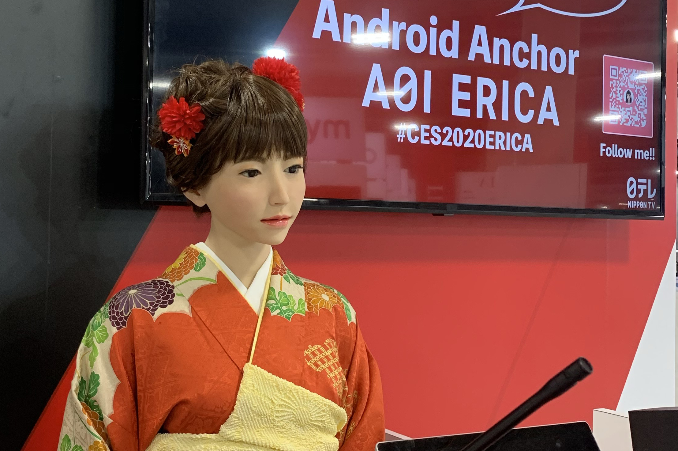 AOI ERICA of Japan TV was exhibited at CES2020